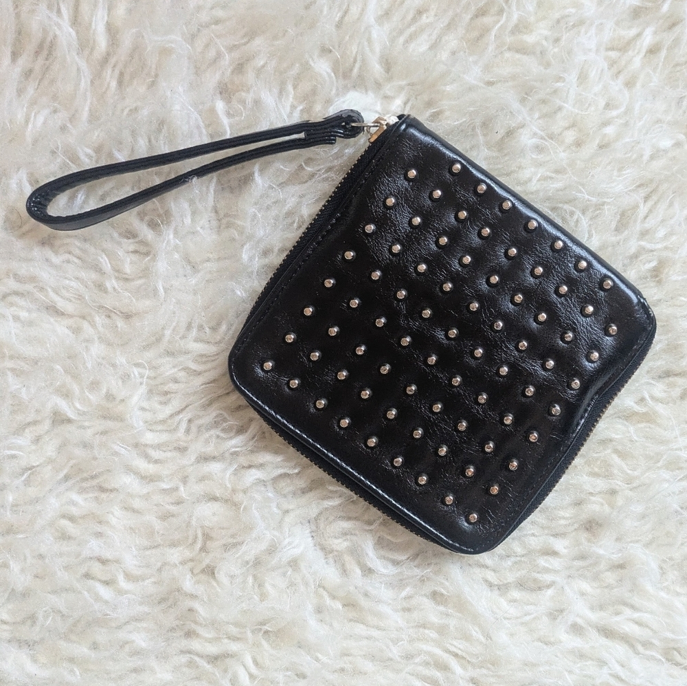 Y2K Studded Black Wristlet